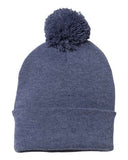 12" Pom-Pom Cuffed Beanie - SP15