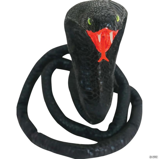 70" Black Cobra Snake Halloween Decoration