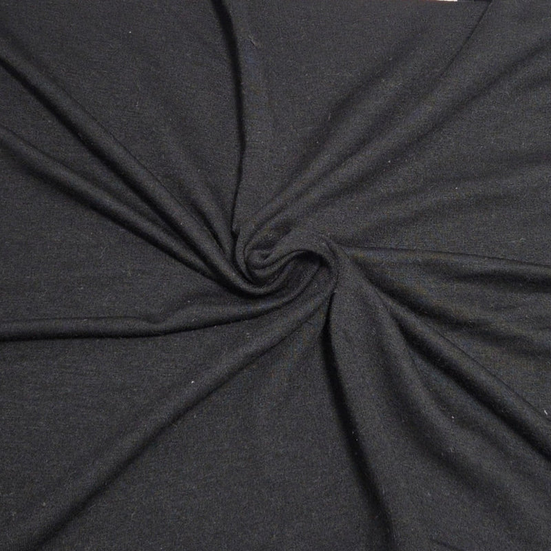 Tencel Blend Spandex Fleece Knit Black