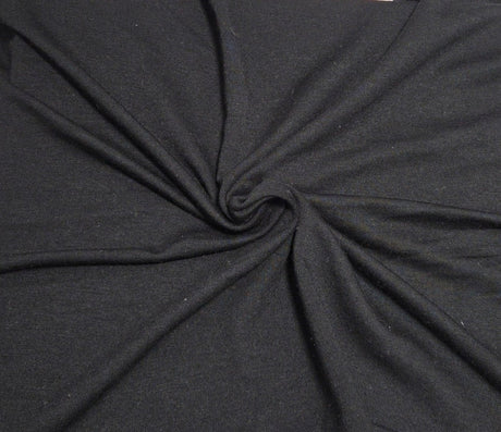 Tencel Blend Spandex Fleece Knit Black
