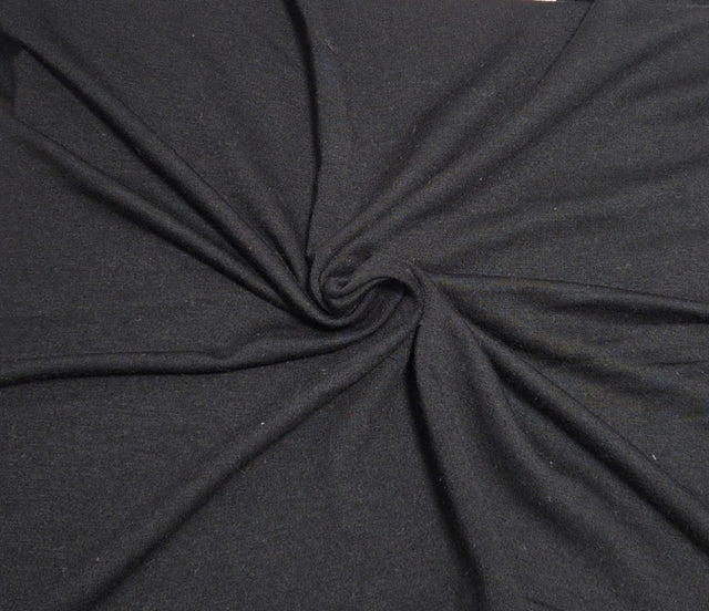 Tencel Blend Spandex Fleece Knit Black