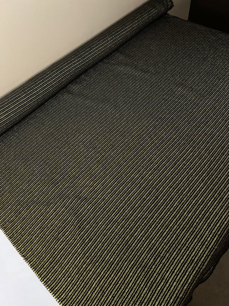 Cotton Lurex Tweed Striped Golden-Black