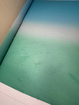 Polyamid Huckaback Fabric Degradé Green Blue