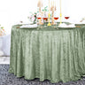 Round Ice Crushed Velvet Tablecloth