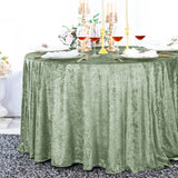 Premium Ice Crushed Velvet Round Tablecloth