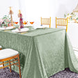 Rectangular Crushed Velvet Tablecloth 90x156 Dusty Sage