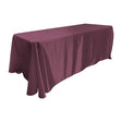 Eggplant Bridal Satin Rectangular Tablecloth 90 x 156″