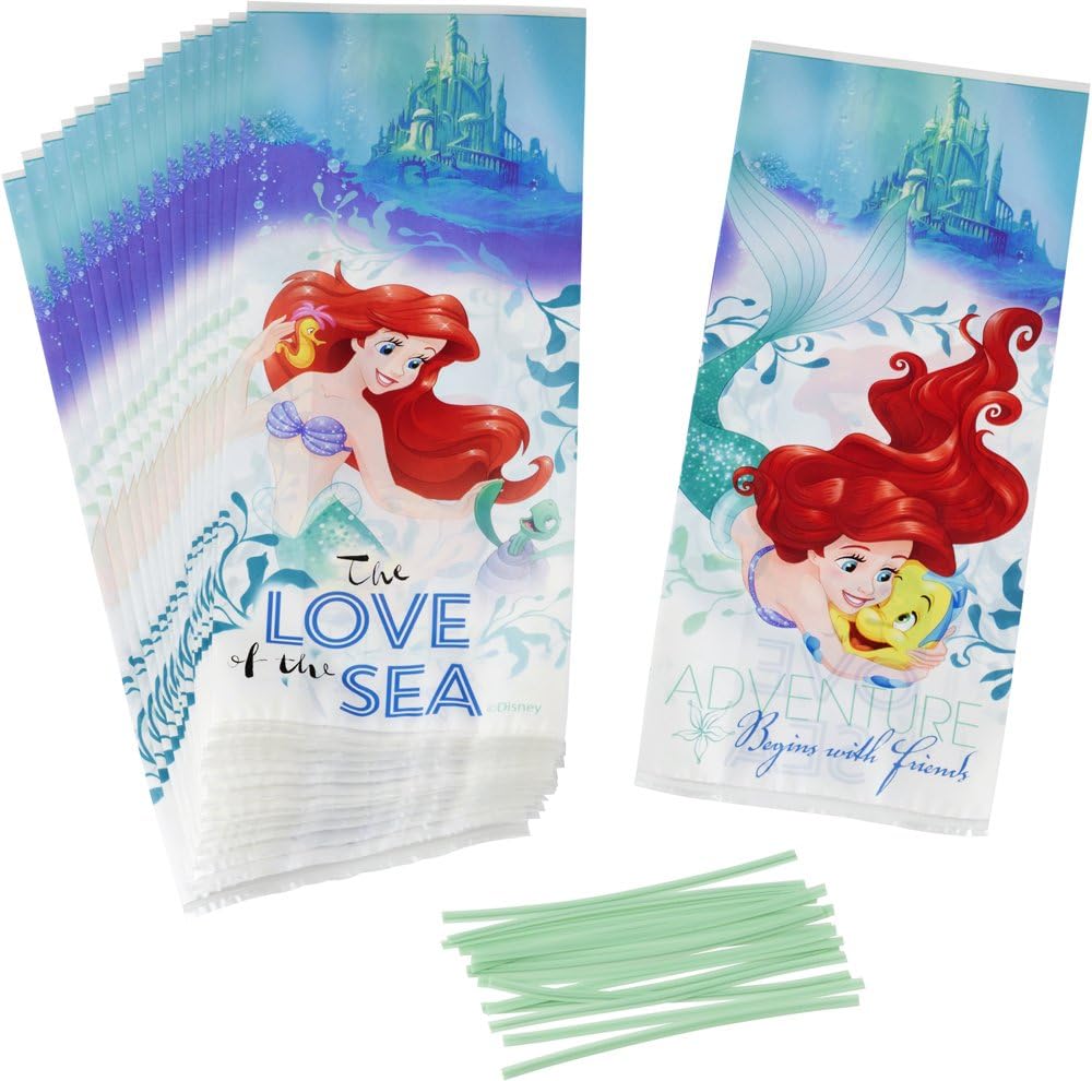 Wilton Disney Princess Little Mermaid Ariel 16 Count Treat Bags, The Love of The Sea