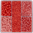 Wilton Sprinkles Assortment Coral Pink Colors – 6 Compartment