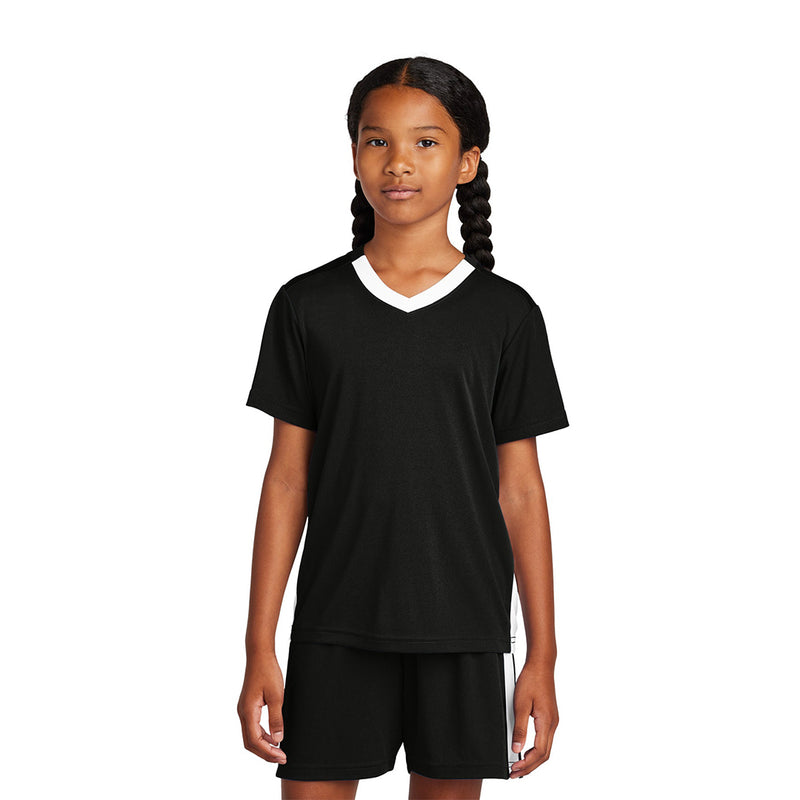 Sport-Tek® Youth Competitor United V Neck Short Sleeve Tee