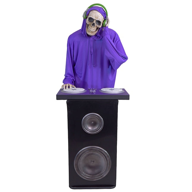 5.7 ft. Motion Activated Bluetooth DJ Skeleton Animatronic (Haunted Living)