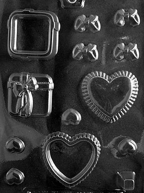 Heart & Present Pour Box Chocolate Mold