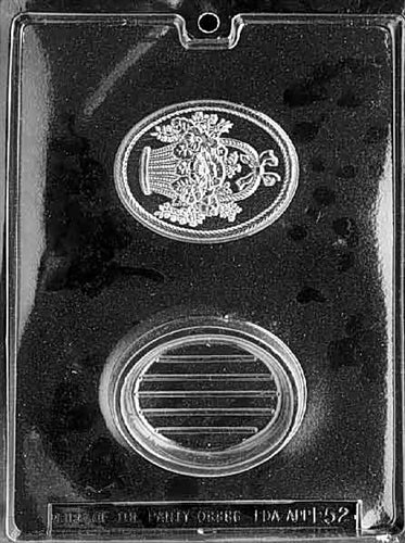 Oval Pour Box with Bouquet Chocolate Mold - LPF052