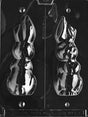 3D Large Hollow Flop Eared Bunny Chocolate Mold - LPE061