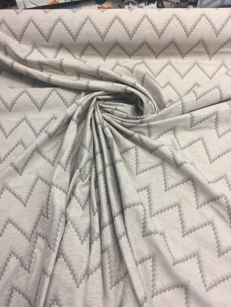 Pyramid Linen Cotton Polyester Fabric - Natural Pyramid Jacquard, Reversible, 54" Width (1 Yard)