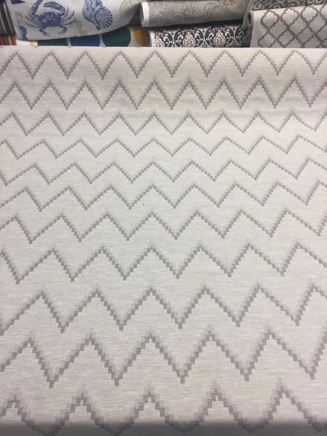 Pyramid Linen Cotton Polyester Fabric - Natural Pyramid Jacquard, Reversible, 54" Width (1 Yard)