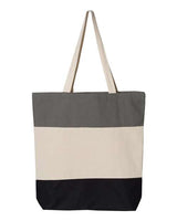 11L Tri-Color Cotton Canvas Tote