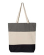 11L Tri-Color Cotton Canvas Tote