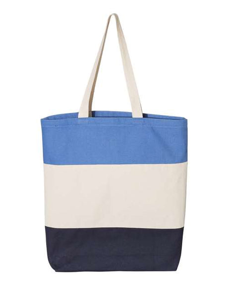 11L Tri-Color Cotton Canvas Tote