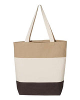 11L Tri-Color Cotton Canvas Tote