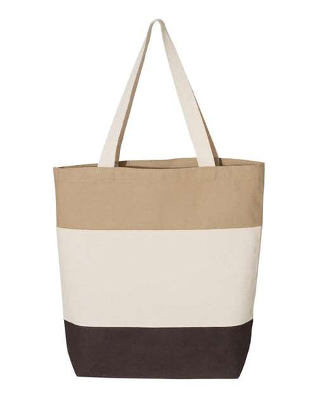 11L Tri-Color Cotton Canvas Tote