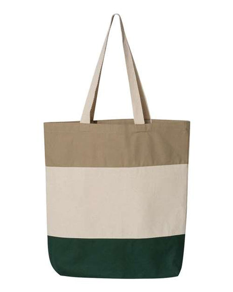 11L Tri-Color Cotton Canvas Tote