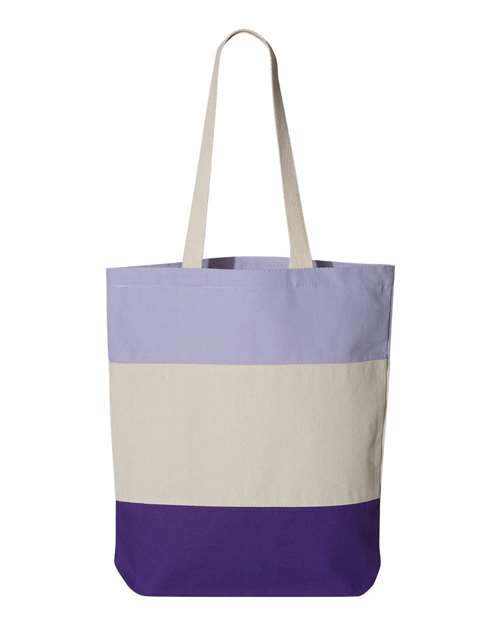11L Tri-Color Cotton Canvas Tote