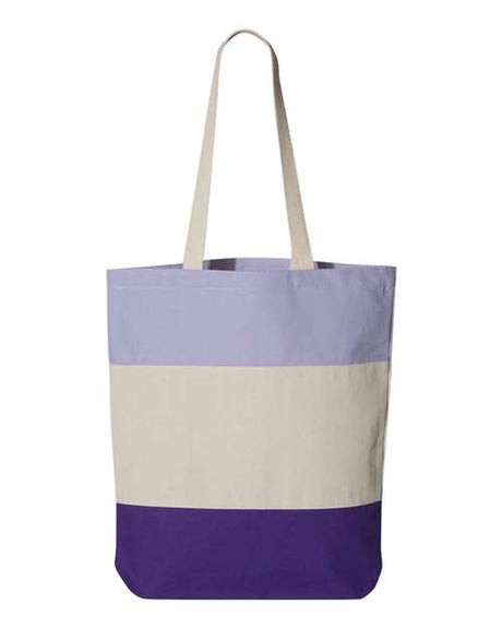 11L Tri-Color Cotton Canvas Tote