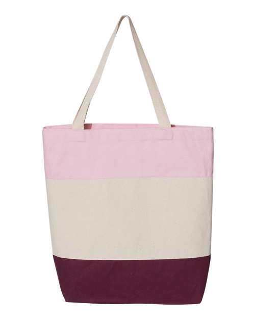 11L Tri-Color Cotton Canvas Tote