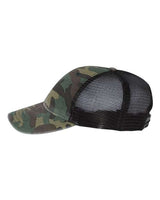 Garment Washed Printed Trucker Cap