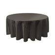 Black Bridal Satin Round Tablecloth 120″