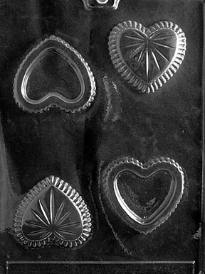 Small Heart Pour Box Chocolate Mold - LPV065