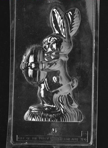 3D Jumbo Bunny with Egg Chocolate Mold - Back - LPE304B