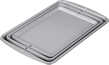 Wilton Recipe Right Non-Stick Cookie Sheet Set, 3-Piece