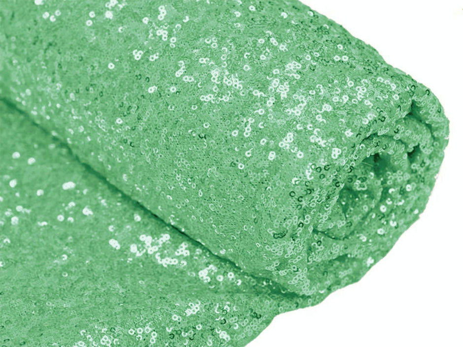 1 Yard Mint Sequin Fabric for Linens, Tablecloths, Runners & Backdrops 50/52 Inch Width