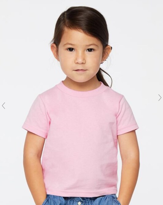 RADYAN® Toddler Cotton Jersey Crew Neck Short Sleeve Tee - 3301T