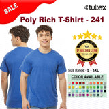 Tultex® Unisex Poly Rich Short Sleeve Crew-neck T-Shirt