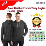 JERZEES® Snow Heather French Terry Raglan Hoodie