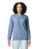 Sudadera Gildan Softstyle de peso medio con forro polar y cremallera 1/4