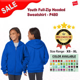 Hanes® Youth Full-Zip Hooded Sweatshirt