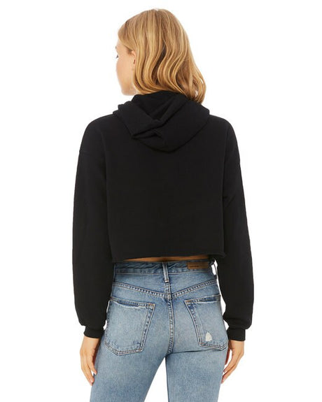 BELLA + CANVAS Women’s Cropped Fleece Hoodie Sweatshirt in White