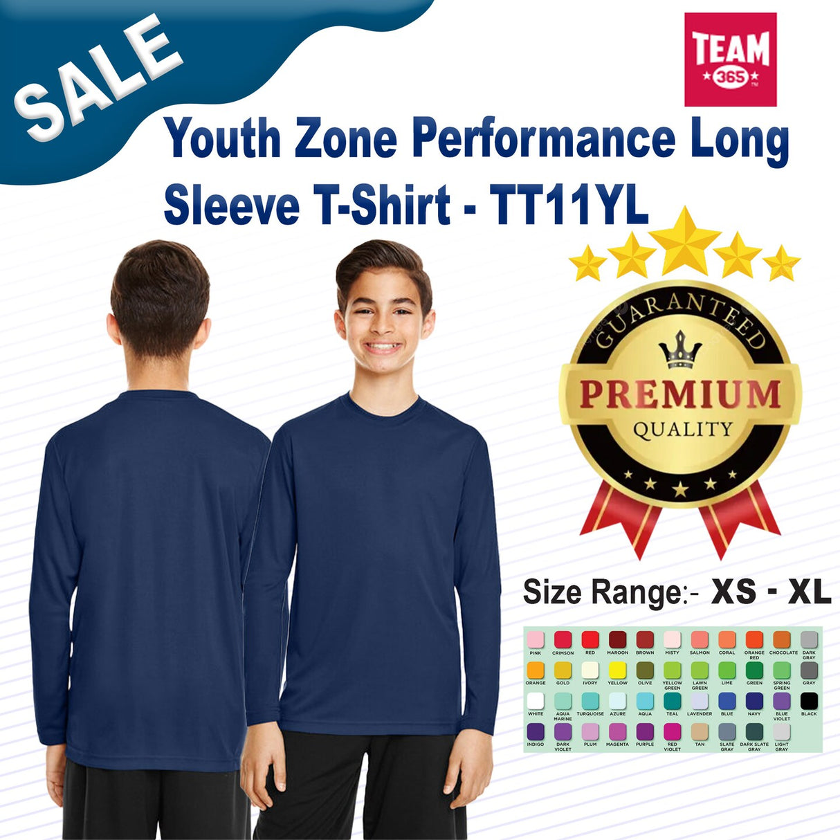 Team 365® Youth Zone Performance Long-Sleeve T-Shirt