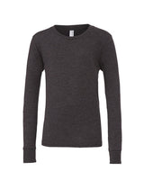 Bella + Canvas® Youth Heather CVC Crewneck Long Sleeve T-Shirt