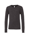 Bella + Canvas® Youth Heather CVC Crewneck Long Sleeve T-Shirt