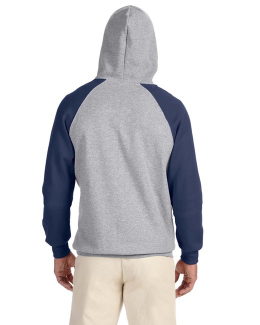 Jerzees® Colorblock Raglan Pullover Hooded Sweatshirt