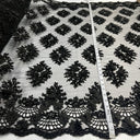 Beaded 3D Floral Lace Fabric