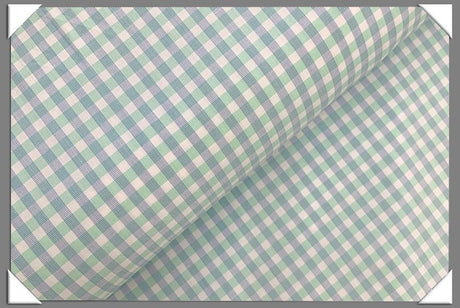 Gingham Shirting Fabric - Mint, 100 Percent Cotton, 58/60" Width (1 Yard)