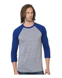 Bayside Unisex Triblend Three-Quarter Sleeve Raglan T-Shirt