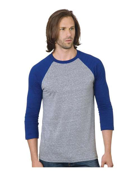 Bayside Unisex Triblend Three-Quarter Sleeve Raglan T-Shirt