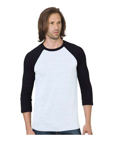 Bayside Unisex Triblend Three-Quarter Sleeve Raglan T-Shirt
